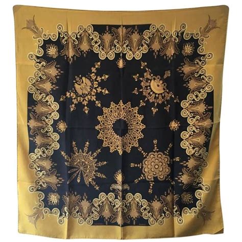 black and gold hermes silk scarf|hermes silk scarf men.